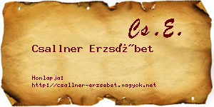 Csallner Erzsébet névjegykártya