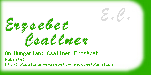 erzsebet csallner business card