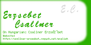 erzsebet csallner business card